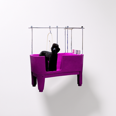 Stable dog bath - height adjustable (90-96 cm) and width 148 cm