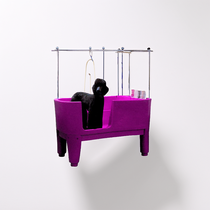 Stable dog bath - height adjustable (90-96 cm) and width 148 cm