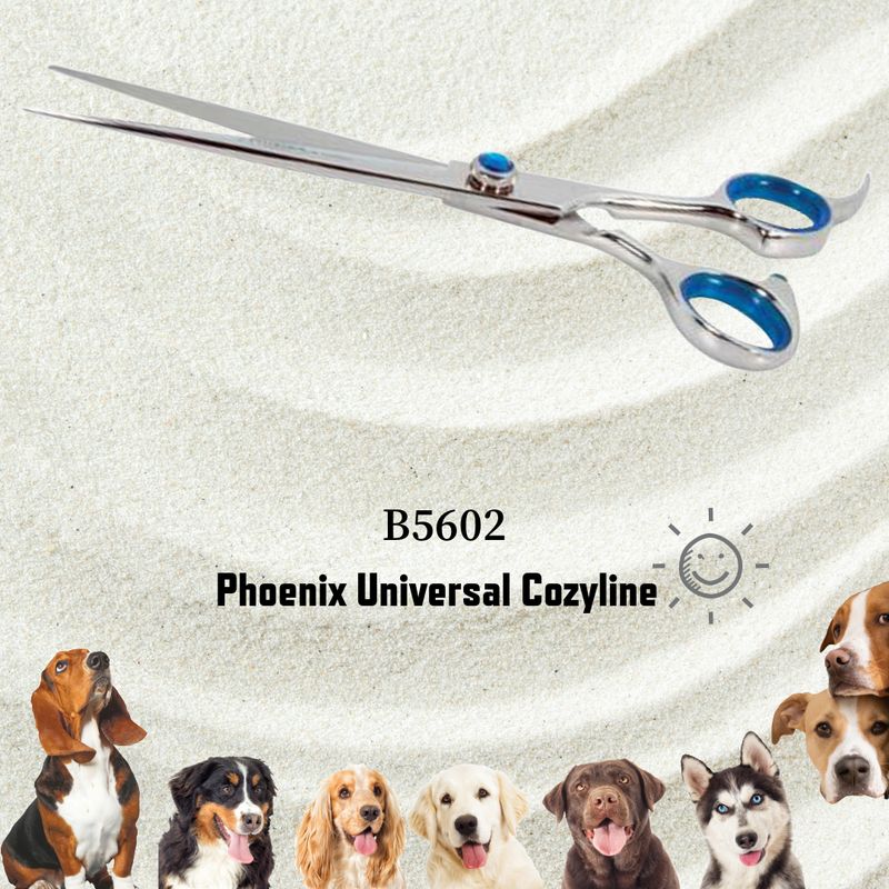 High-quality grooming scissors Phoenix Universal Cozyline, 18 cm, straight