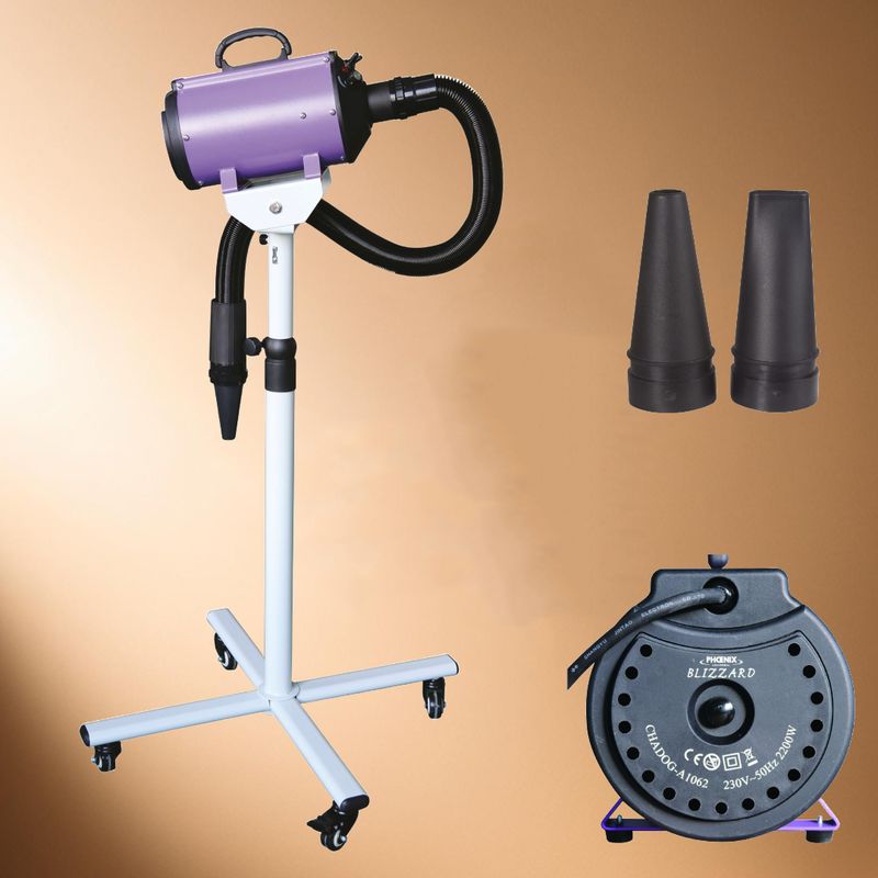 Professional Blizzard stand dryer with height-adjustable base