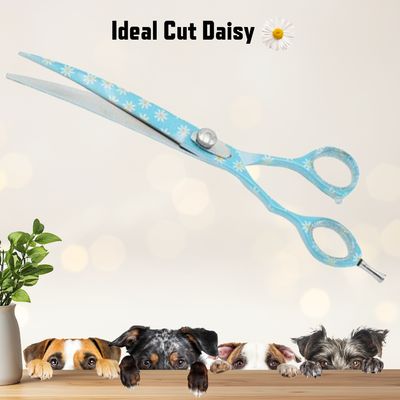 Idealcut Daisy Scissors (19 cm) curved Elegant 19 cm Idealcut Daisy scissors with floral pattern