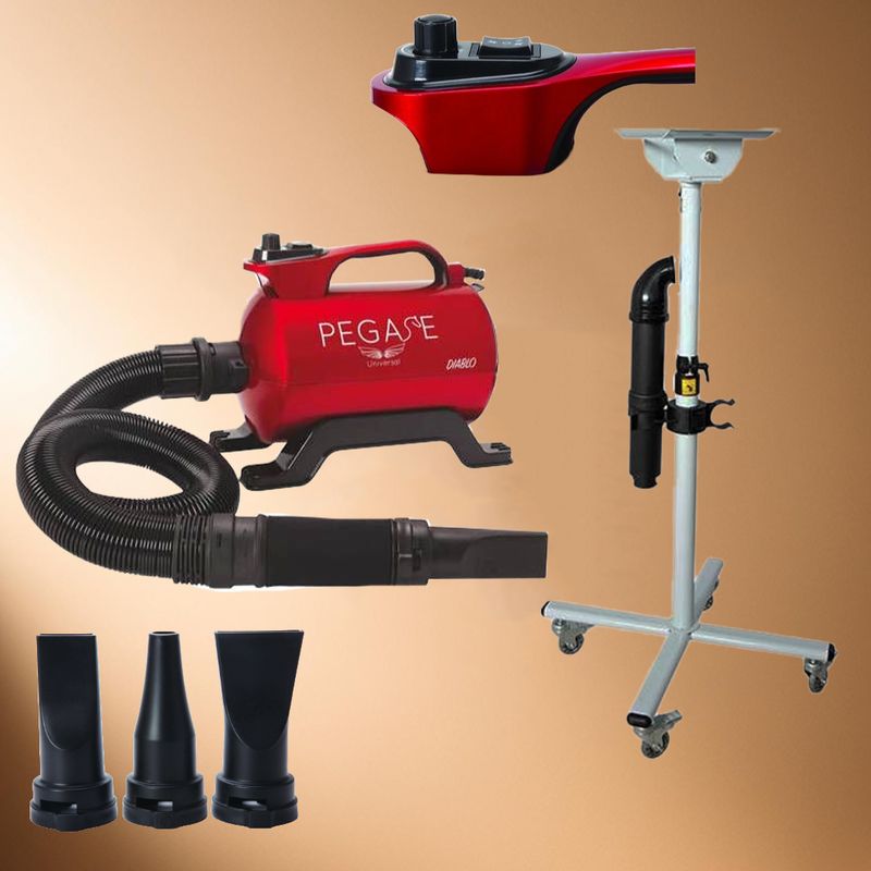 Diablo dog dryer with stand – powerful and flexible for professional grooming