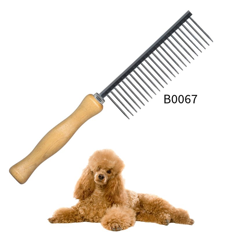 Large Poodle Wooden Comb (24 cm)
