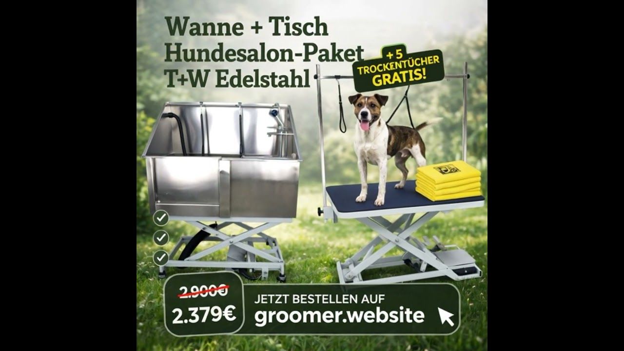 Bath + Table Dog Grooming Package T+W Stainless Steel