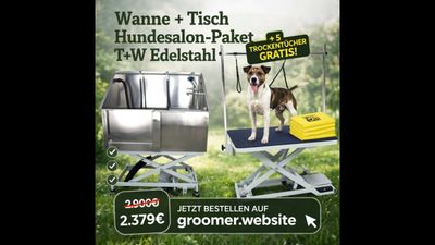 Bath + Table Dog Grooming Package T+W Stainless Steel