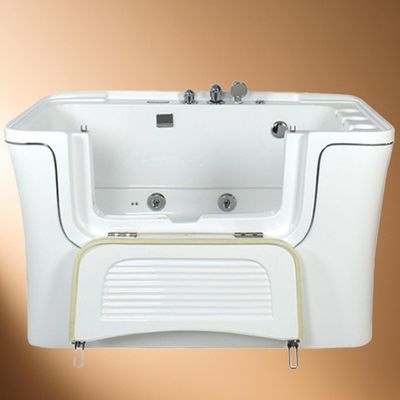 Luxurious Dog SPA Bathtub with Door - Length 148 cm Luxurious dog SPA bathtub with door and LED lighting