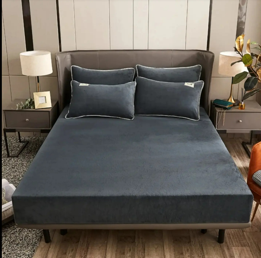 Dark Grey 3-piece Velvet