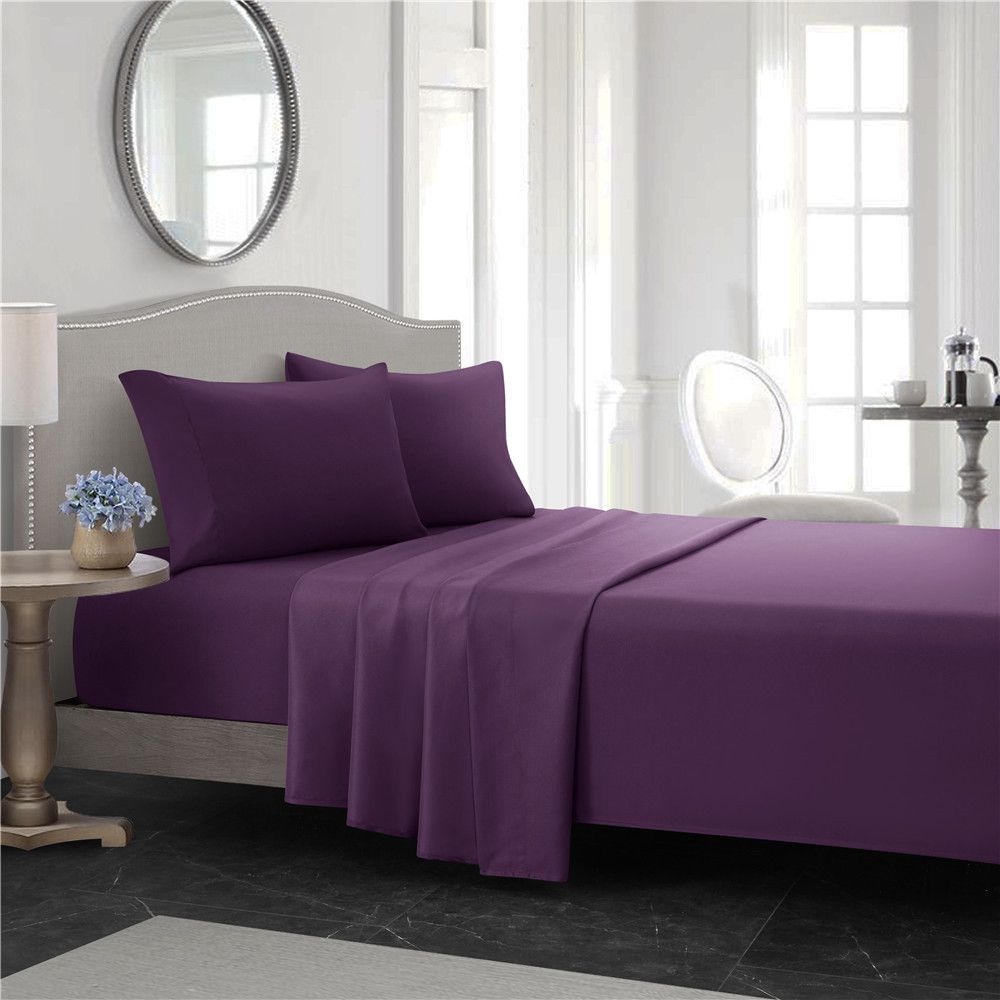 Royal Amethyst Purple Microfiber 4 piece