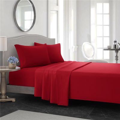 Crimson Blaze Red Microfiber 4 piece