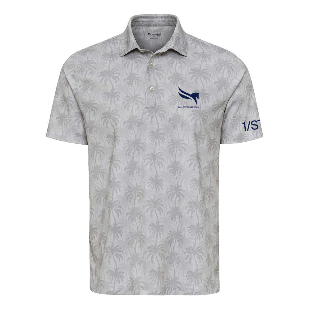 Gulfstream Park Palm Patterned Polo