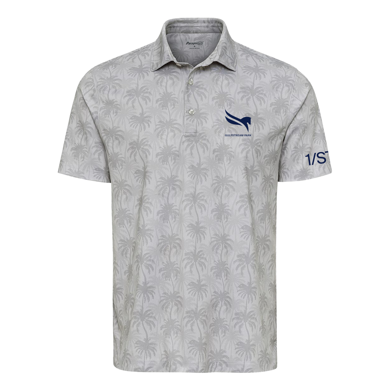Gulfstream Park Palm Patterned Polo