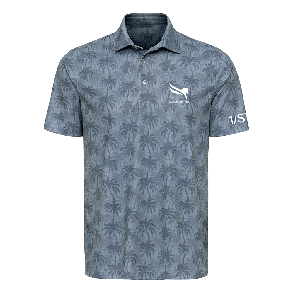 Gulfstream Park Palm Patterned Polo