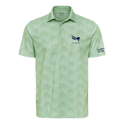 Gulfstream Park Palm Patterned Polo