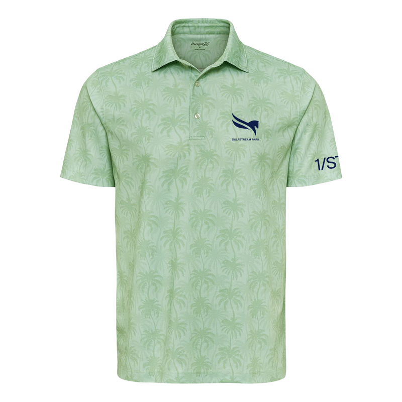 Gulfstream Park Palm Patterned Polo