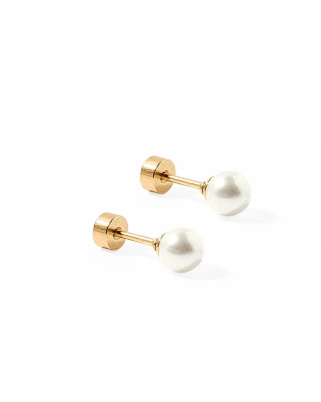 Payton Pearl Earrings / White