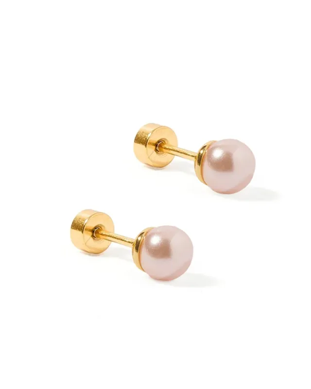 Payton Pearl Earrings / Pink
