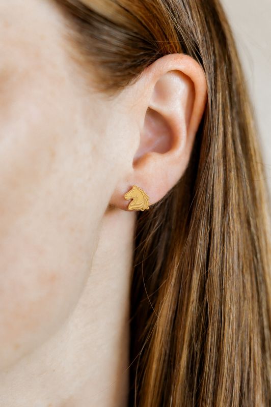 Horse Head Stud Earrings