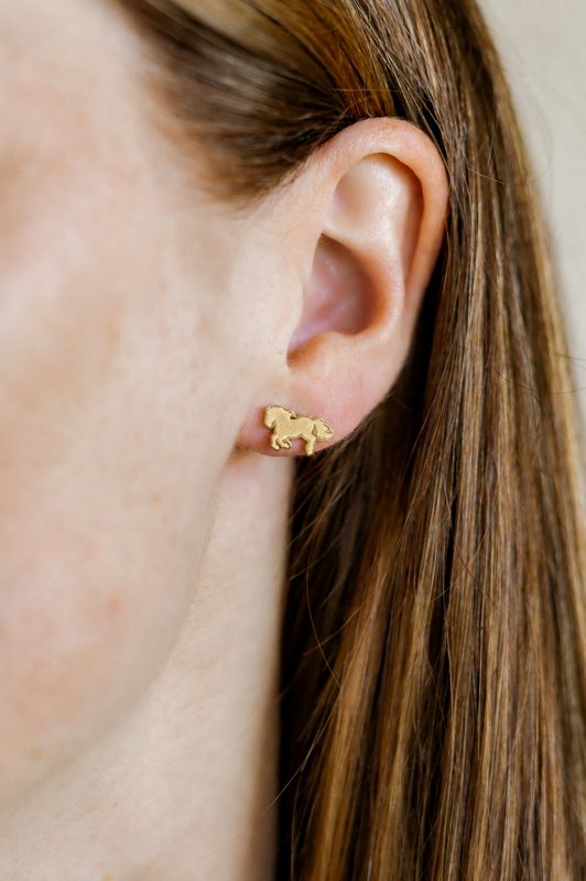 Prancing Horse Stud Earrings