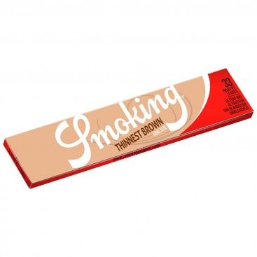 Smoking thinnest brown KING SIZE, Librito de 33 hojas