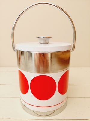Vintage ijsemmer rode bollen