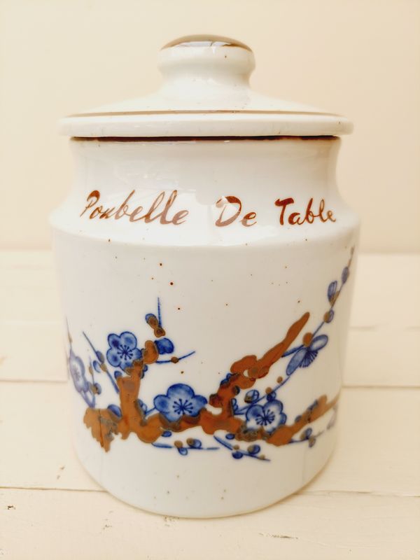 Vintage pot voor tafelrestjes (poubelle de table)