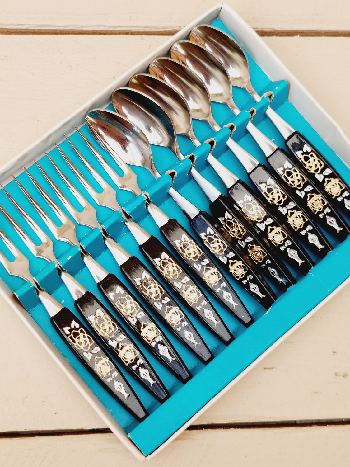 Cocktailvorkjes en -lepeltjes met elegant handvat
