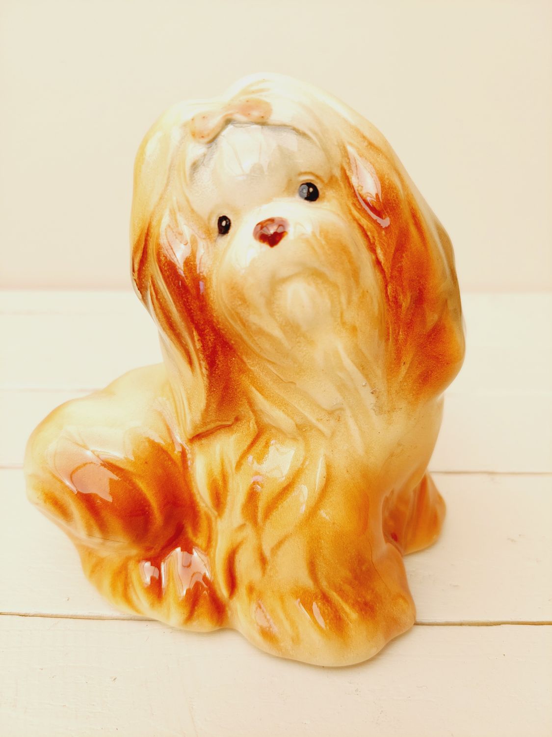 Yorkshire terrier, zittend beeldje
