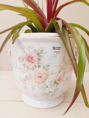 Limoges bloempot handbeschilderd