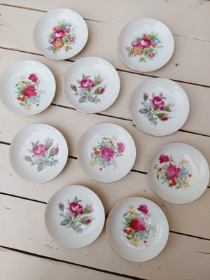 Vintage petit four bordjes romantische stijl – set van 10 – 9 cm – theetipjes
