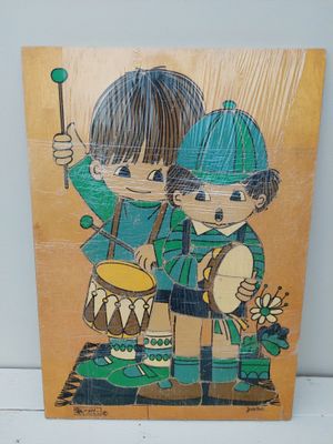 Houten puzzel Jaklien Moerman  2 jongetjes met trommels