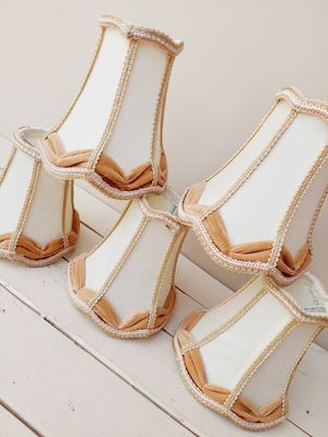Vintage lampekapjes, set van 5