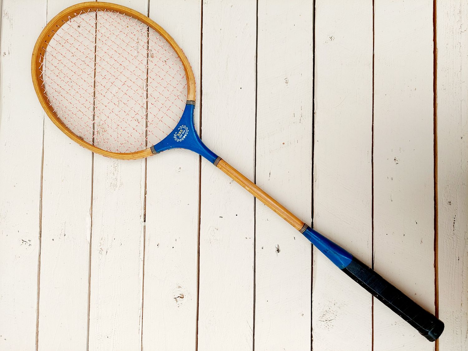 Vintage houten badmintonracket - Kun nan 555