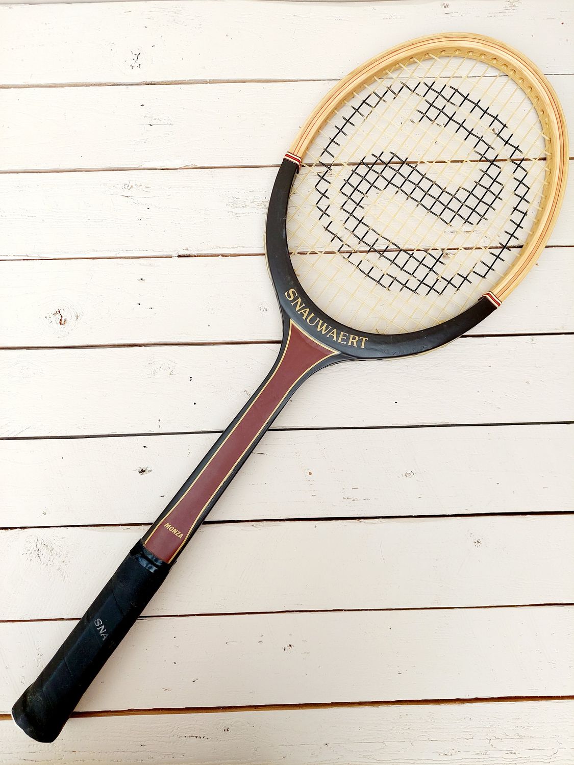 Vintage houten tennisracket - Snauwaert Monza