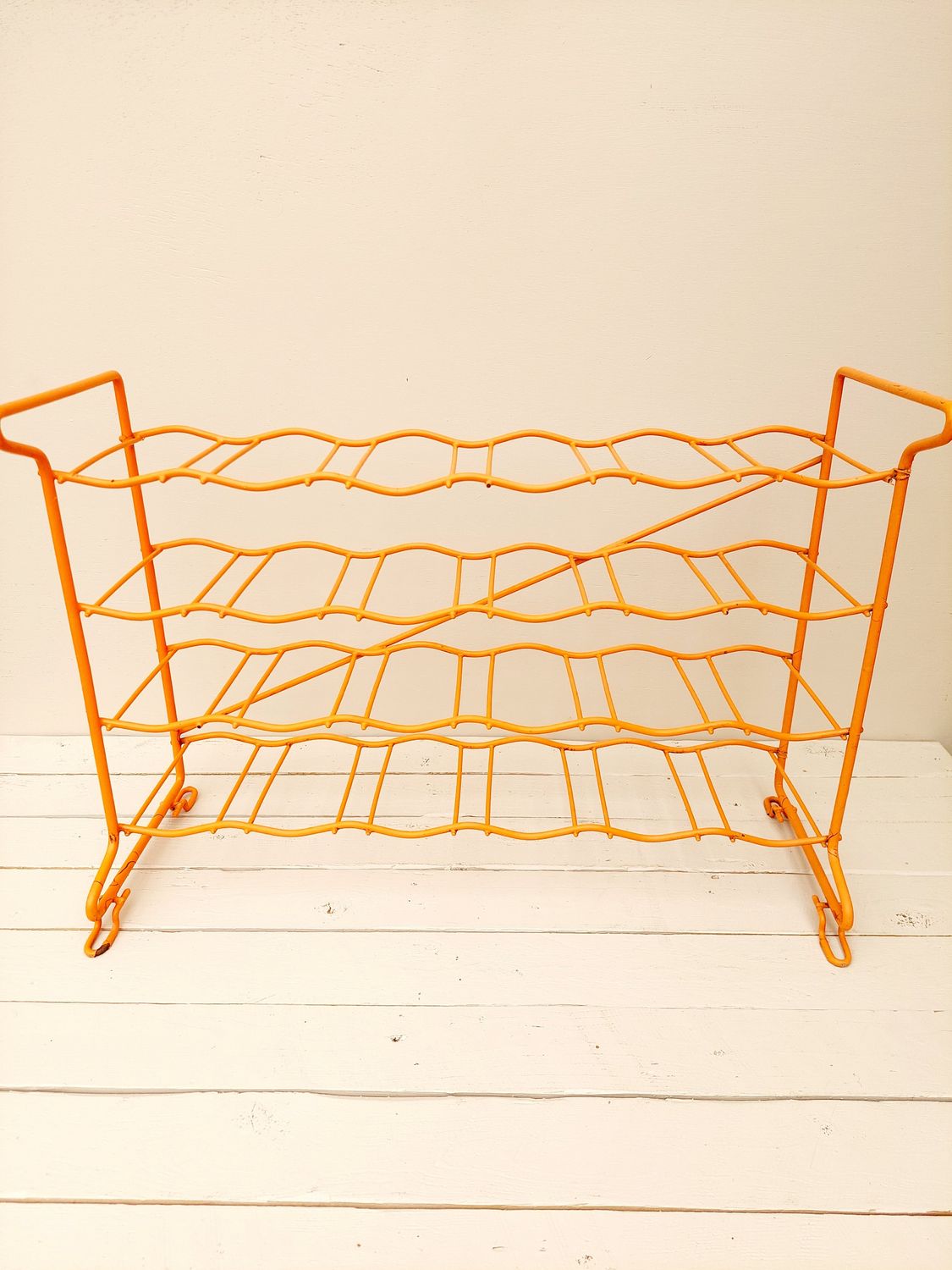 Vintage flessenrek voor 24 flessen - oranje - Tomado