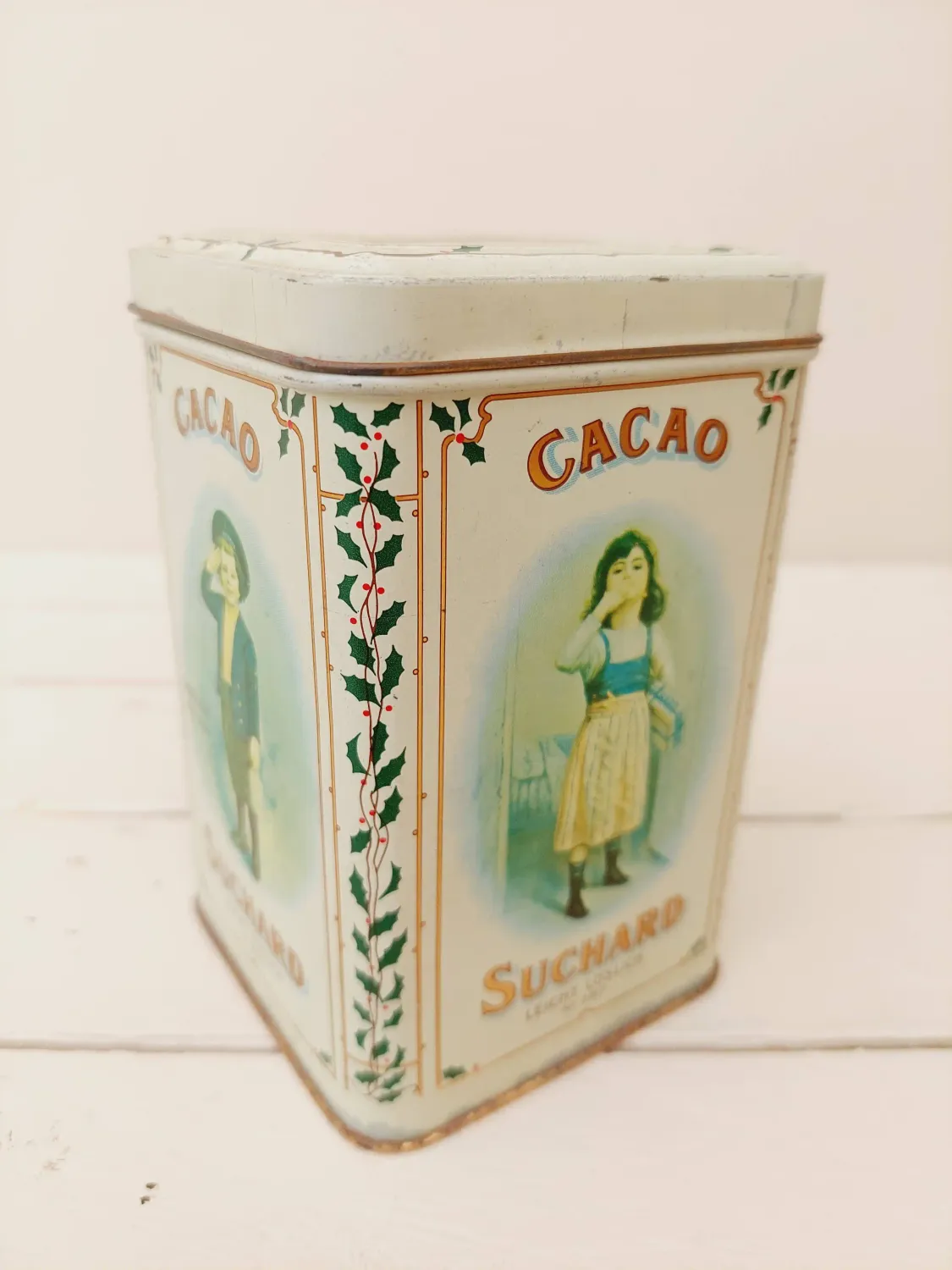 Vintage rechthoekig blik Cacao Suchard - Milka