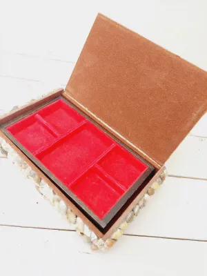 Vintage schelpendoosje - echte schelpjes