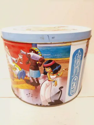 Blik Asterix en Obelix uit 2001 - groot rond kleurrijk blik