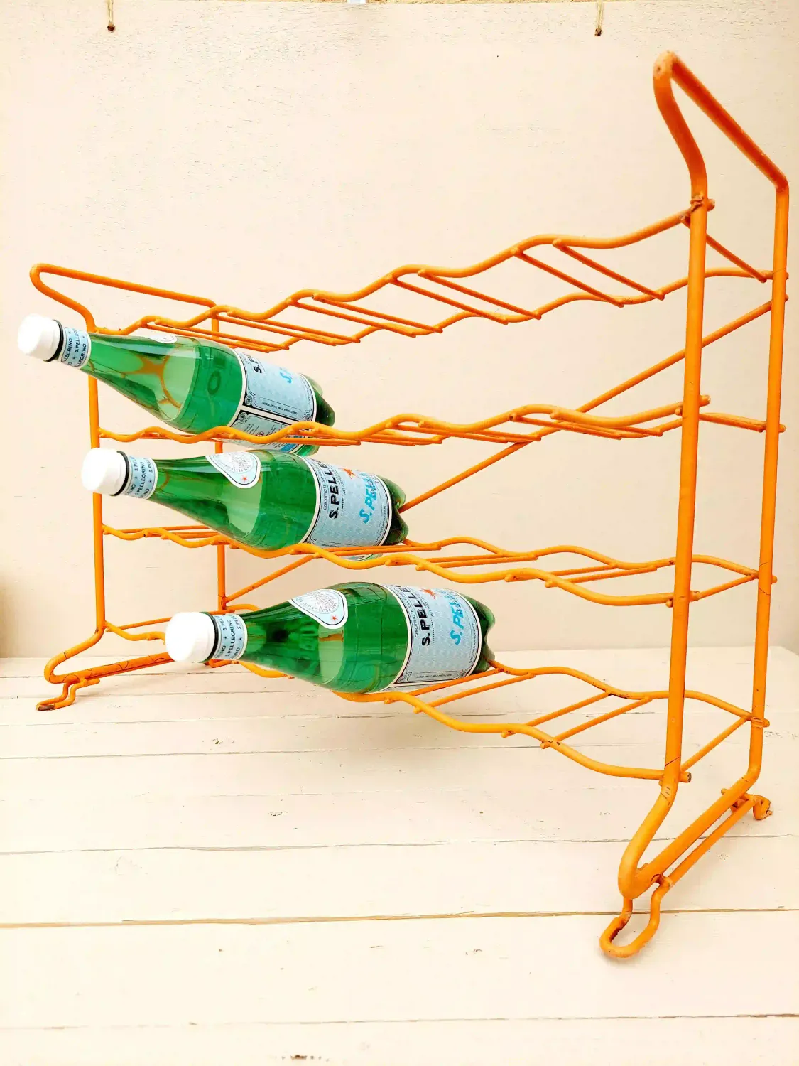 Vintage flessenrek voor 24 flessen - oranje - Tomado