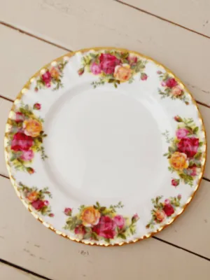 Vintage gebaksbord Royal Albert, Old Country Roses, per stuk verkrijgbaar