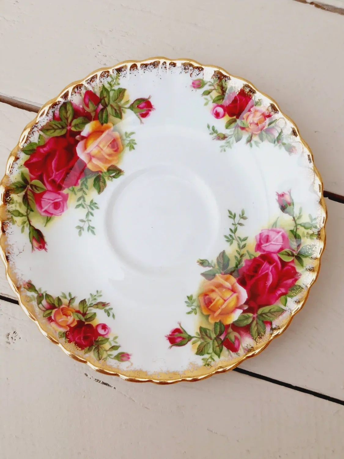 Schotel voor koffiekop Royal Albert Old Country Roses