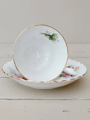 Herenkop met schotel Royal Albert 'Prairie Rose'