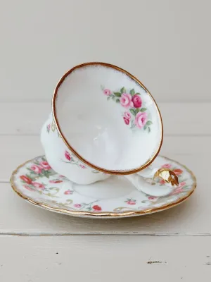 Dameskop met schotel Royal Albert Rosemary