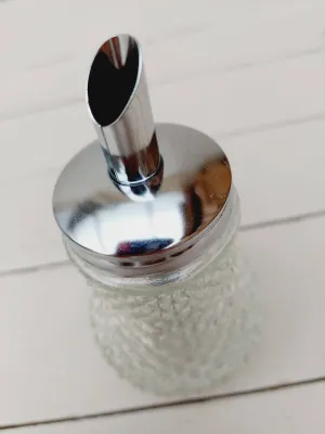 Vintage suikerstrooier - BMF - glas met metalen deksel, jaren ’70 stijl