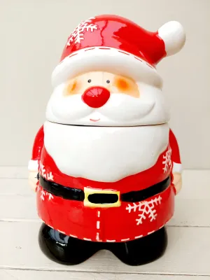 Koektrommel - snoeppot in de vorm van een kerstman