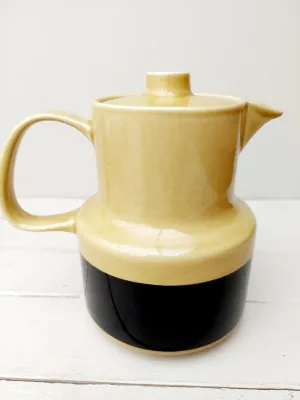 Vintage koffiepot - theepot Melitta, geel/zwart