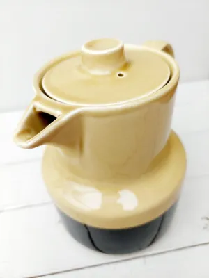 Vintage koffiepot - theepot Melitta, geel/zwart