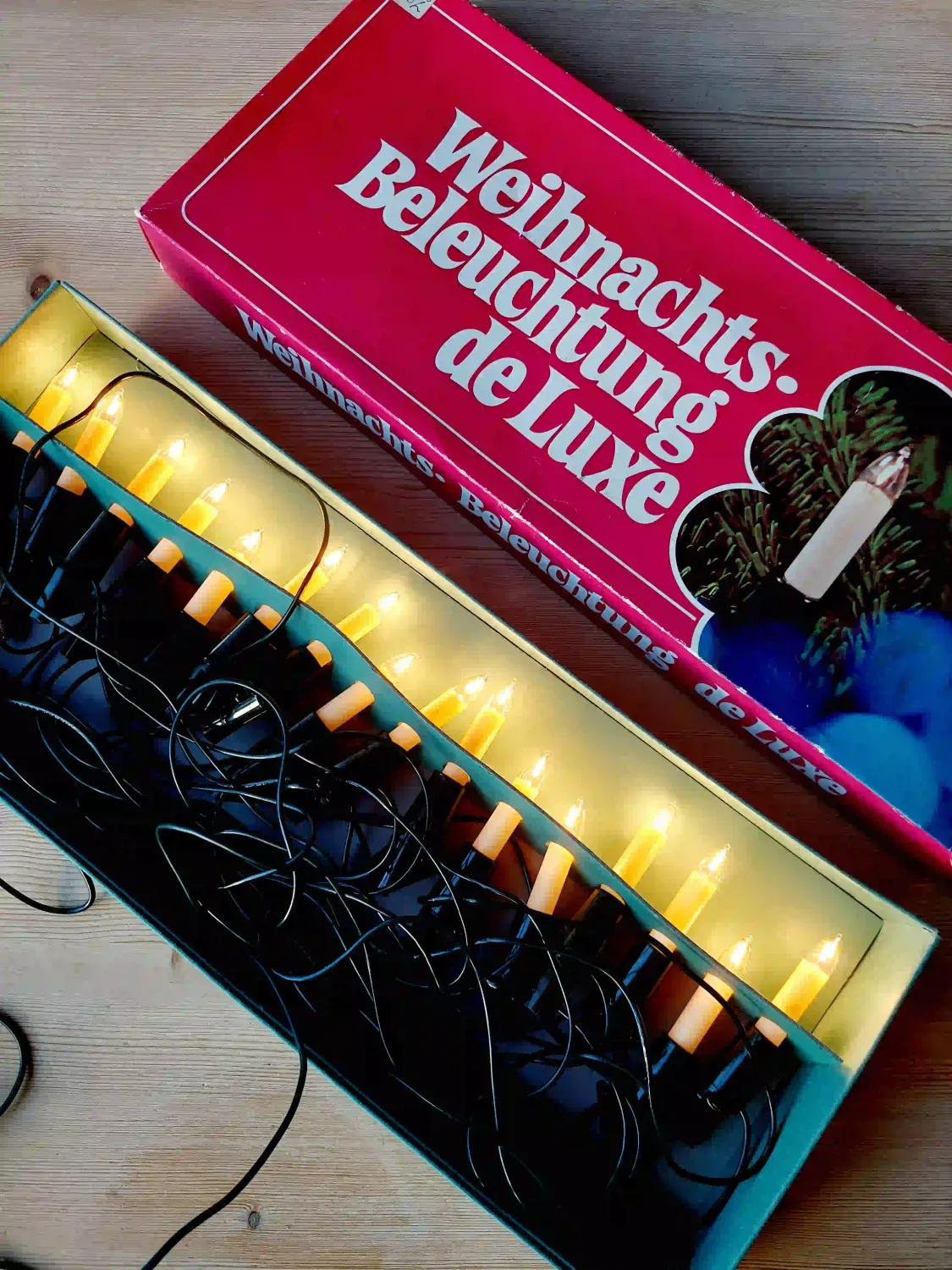 Vintage kerstverlichting &#39;De luxe&#39; - 16 kaarslampjes met clip