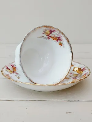 Herenkop met schotel Royal Albert 'Lenora'