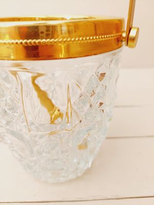 IJsemmer glas-goud met vergulde grijper