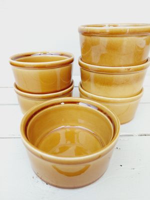 Bruine ovenschaaltjes, set van 6